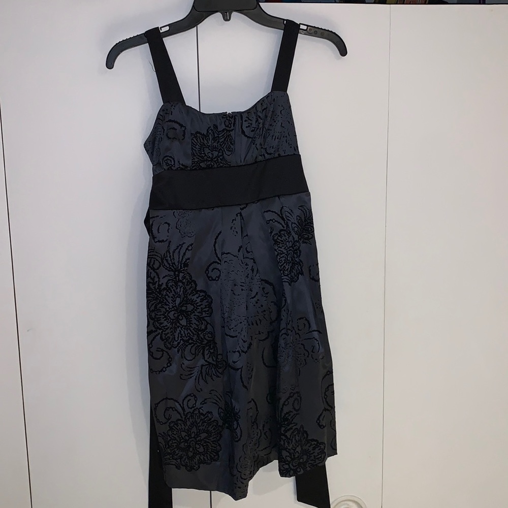 Roxette Navy Satin Dress Girls Size 14